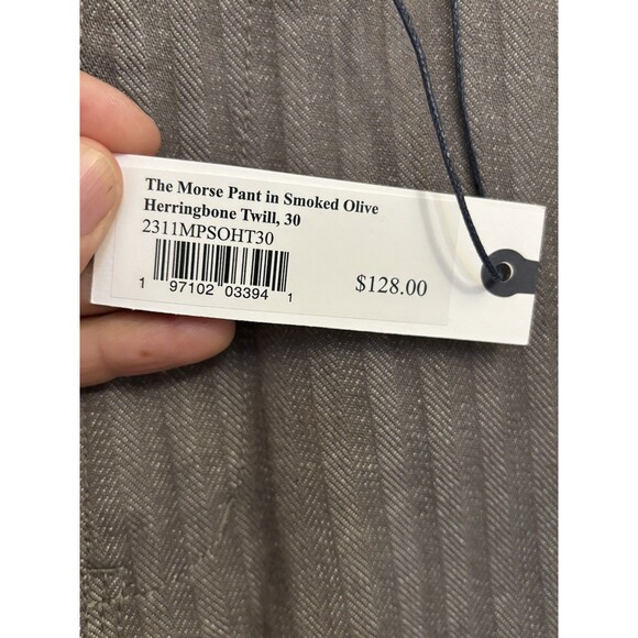 Taylor Stitch the Morse Pant herringbone twill dark olive 30 x 33 Organic cotton - Picture 2 of 10